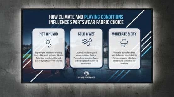 How Climate and Playing Conditions Influence Sportswear Fabric Choice