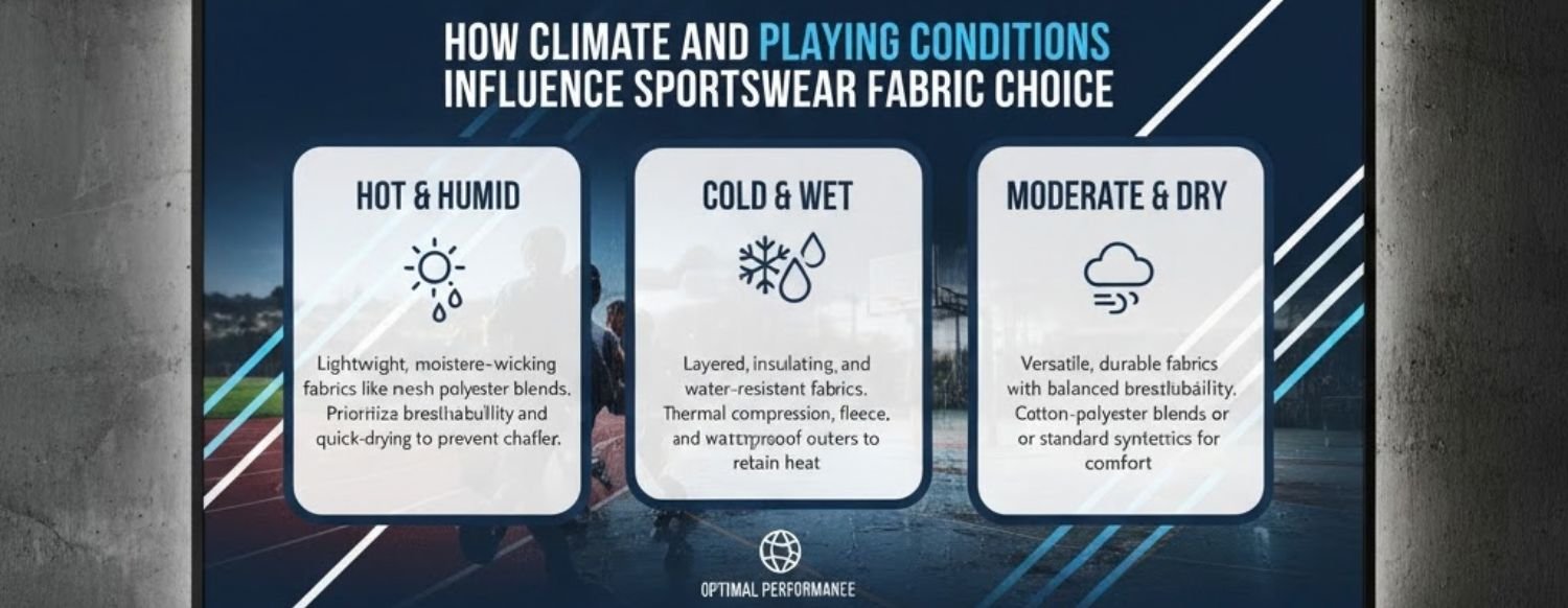 How Climate and Playing Conditions Influence Sportswear Fabric Choice
